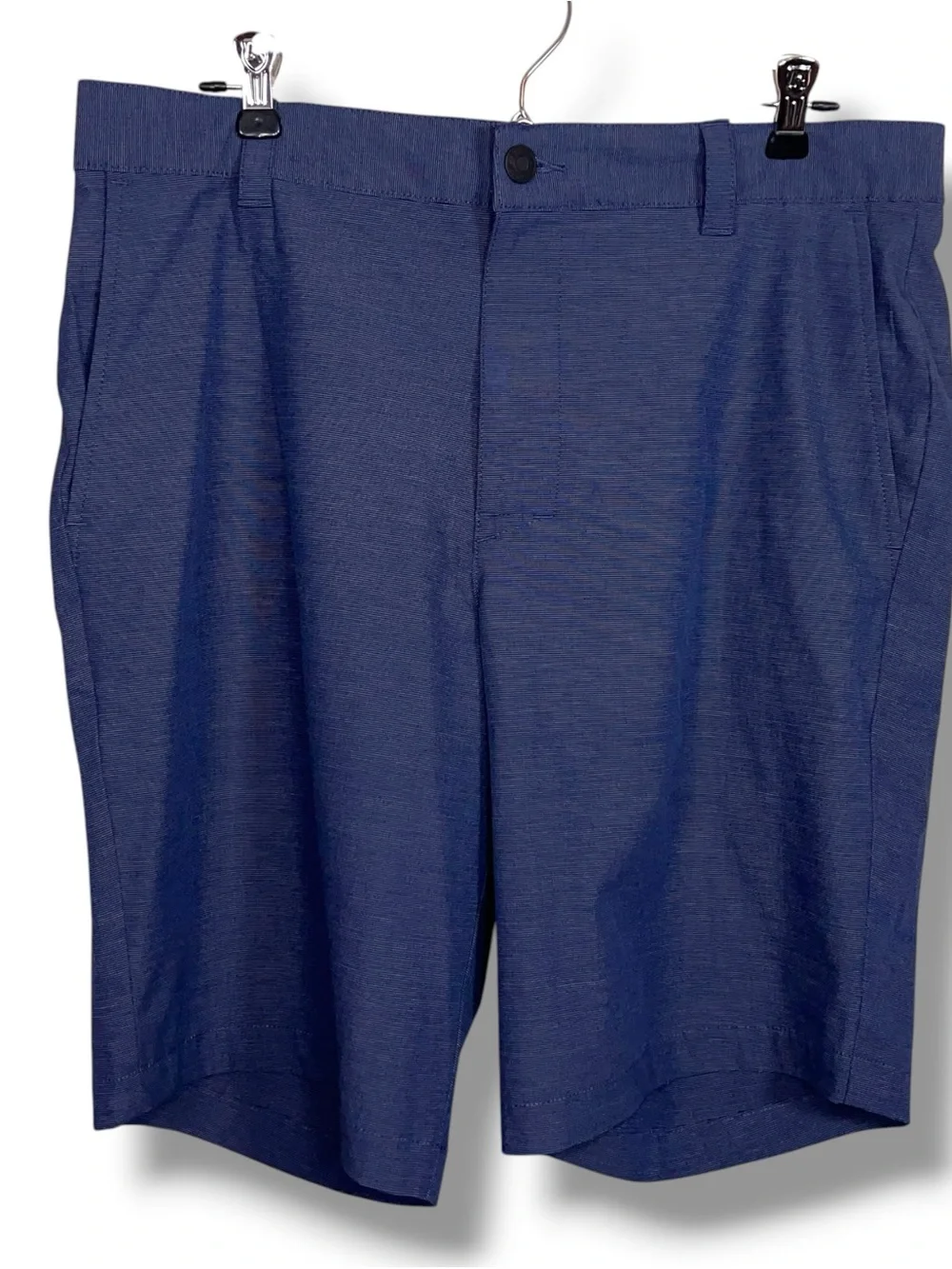 Size 34 Banana Republic Navy Blue Flat Front Shorts Stretch Pockets Golf